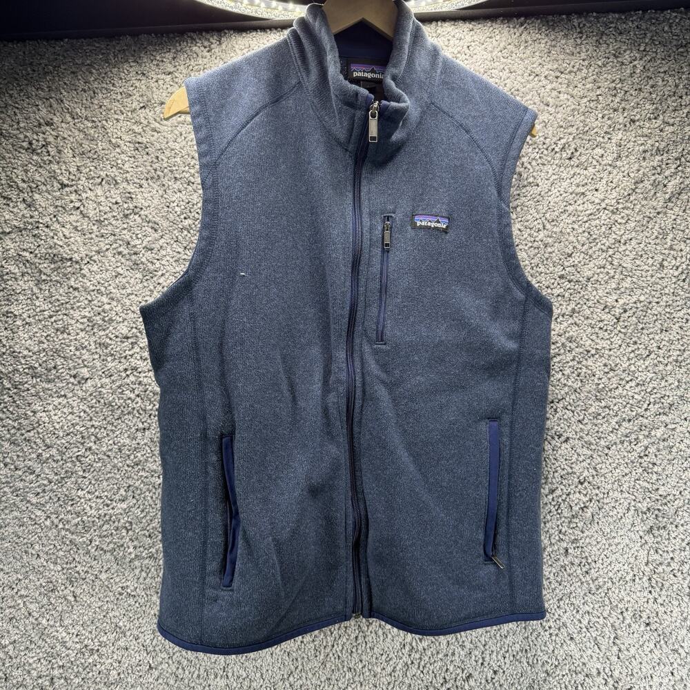 Patagonia Better Sweater Vest Men’s Large Blue Full Zip Fleece Outdoor Hiking